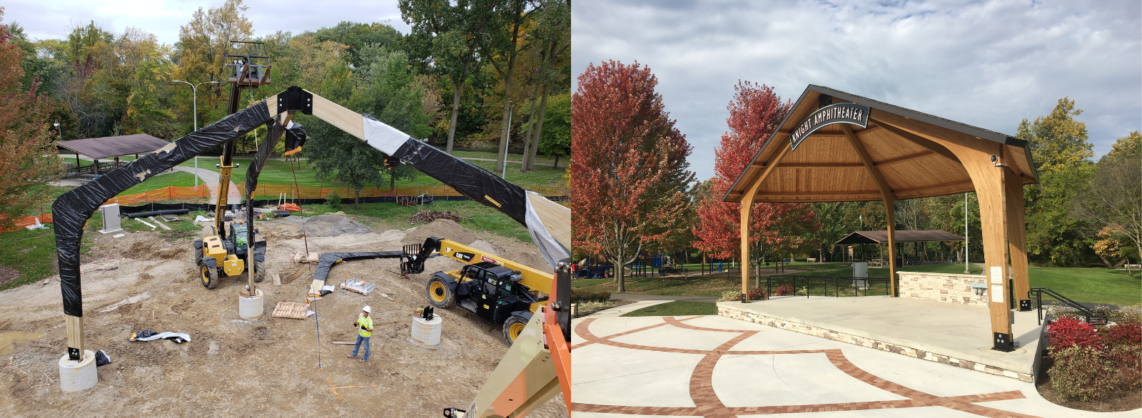 Knight Amphitheater at Riverside Park, Auburn Hills, MI - Under Construction